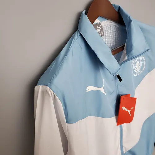 2021/2022 Manchester City Jersey Windbreaker Blue And White — view 6