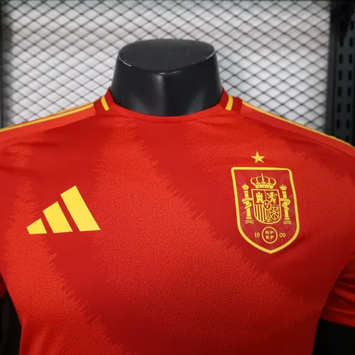 2024-2025 Spielerversion Spanien Heim-Fußballtrikot — view 3