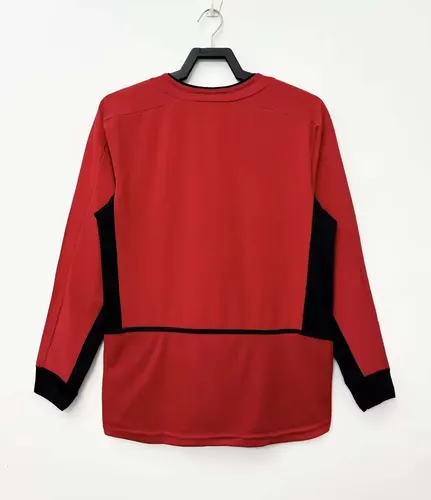 Camisa de Futebol Retro Manga Longa Manchester United Casa 2002-2004  — view 2