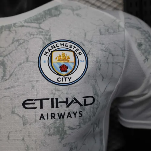 2025/2026 Spieler Version Manchester City KidSuper Gemeinschaftsausgabe Weißes Fußballtrikot  — view 5