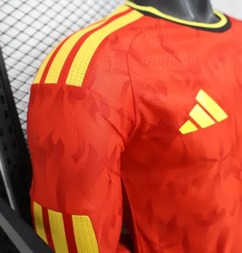 2026 Manga Larga Versión Jugador Bélgica Selección Nacional Local Camiseta de Fútbol   — view 6