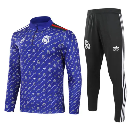 2024/2025 Real Madrid Púrpura Real Conjunto de Entrenamiento de Media Cremallera Camiseta de Fútbol  — view 1