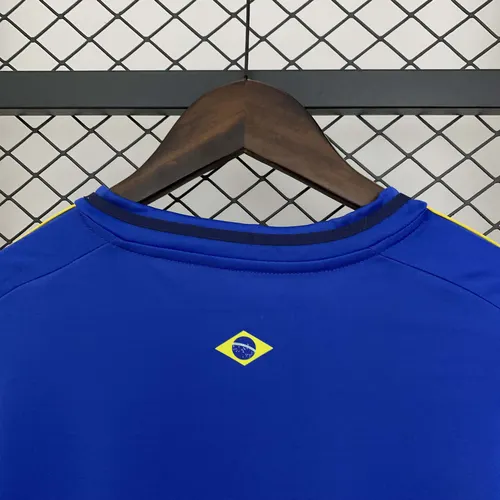 Camisa de Futebol Azul Jesus Edição Especial Brasil AAA qualidade fã 2025 — view 4
