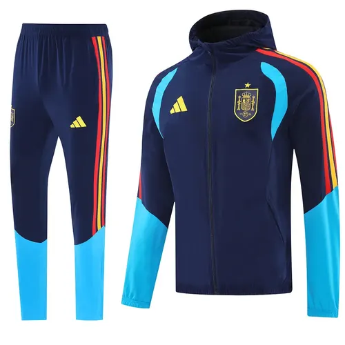 Cortavientos Chaqueta Tiro All Weather España 2026 Azul Real AAA calidad fan — view 2