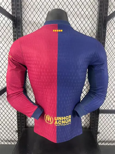 2024/2025 Long Sleeve Player Version Barcelona x Travis Scott Collab Home Football Shirt  — view 2