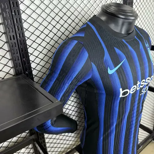 2025/2026 Maillot de football domicile Inter Milan version joueur manches longues landaise — view 6