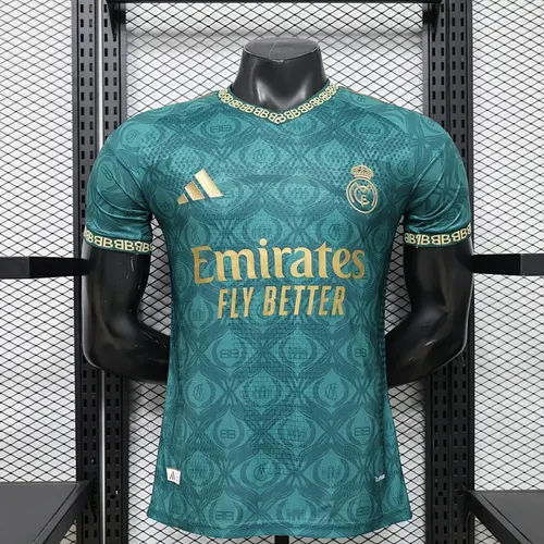 2026/2027 Versión Jugador Real Madrid Edición Especial Verde Camiseta de Fútbol  