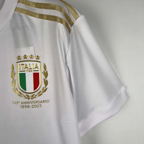 Camisa de Futebol Branca 125º Aniversário Itália 2023 — view 4