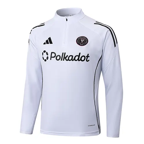 2025/2026 Inter Miami Half-Pull Training Suit White Football Shirt  Set — view 3