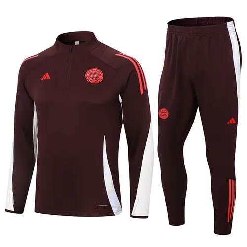 2024/2025 Bayern Half-Pull Trainingsanzug Dunkellila Trikot Set  — view 1