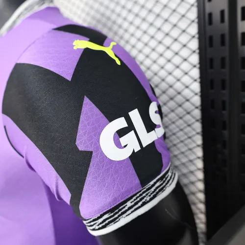 2025/2026 Version Joueur Dortmund Gardien Violet Maillot de football  landaise — view 7