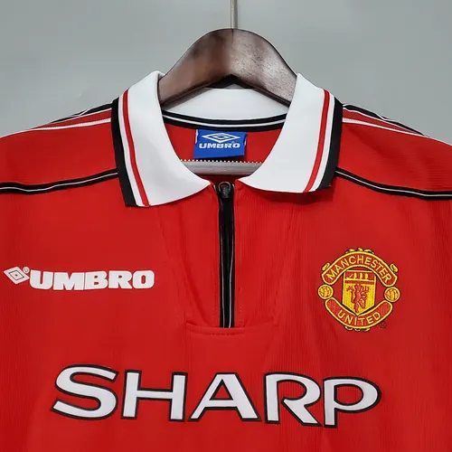 1998-1999 Retro Langarm Manchester United Heimtrikot  — view 3