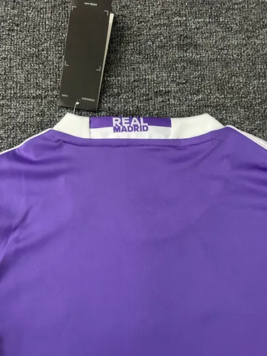 2016/2017 Retro Langarm Real Madrid Auswärts Fußballtrikot  Kindergröße — view 4