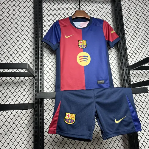 2024/2025 Barcelona Home No Spotify Football Shirt  Kids Size — view 3