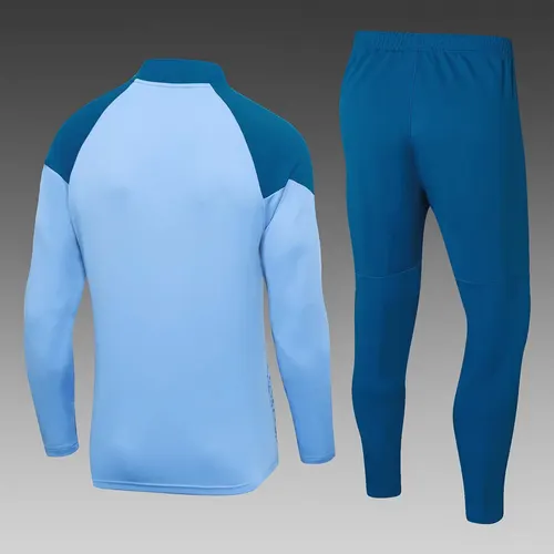 Survêtement d'entraînement demi-zip bleu 2023/2024 Manchester City  Ensemble — view 3