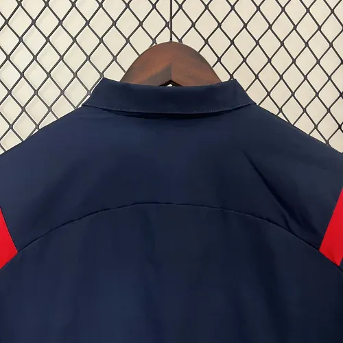 2024 Spain Windbreaker Navy blue Soccer Jersey  — view 4