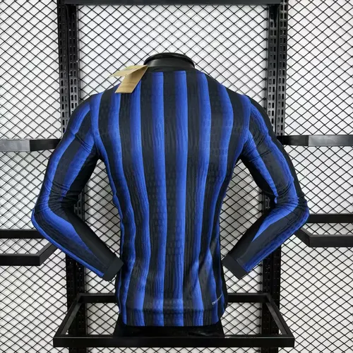 2025/2026 Maillot de football domicile Inter Milan version joueur manches longues landaise — view 2