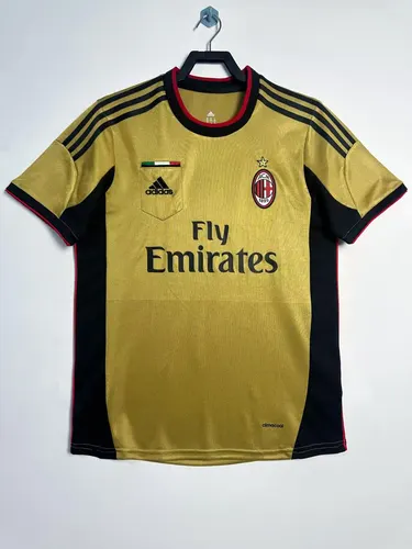 Camisa de Futebol Visitante AC Milan Retrô 2013/2014  — view 1