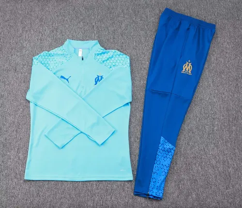 2023/2024 Olympique de Marseille Chándal de Entrenamiento Media Cremallera Azul Claro — view 7