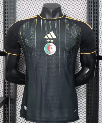 2026 Player Algerien Nationalmannschaft Trainingsanzug Schwarz Fußballtrikot 