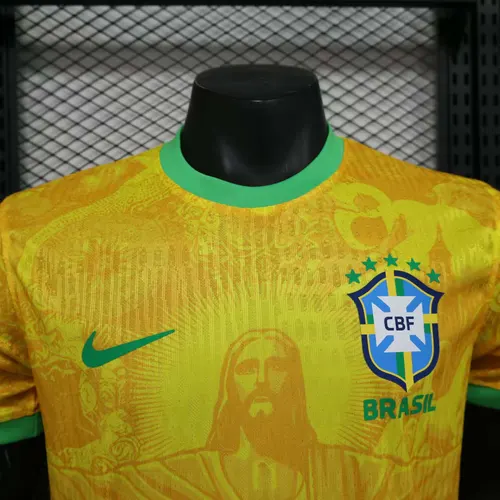 2024 Player Version Brazil Special Edition Jesus Yellow Football Shirt  — view 5
