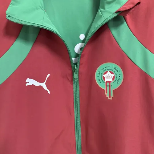 Camisa Corta-Vento Dupla Face Marrocos Vermelha Verde 2026   — view 6