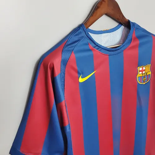 Maillot de football domicile rétro Barcelone UEFA Champions League 2005/2006  — view 5