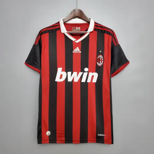 قميص كرة قدم AC Milan الكلاسيكي داخل الأرض 2009/2010 جودة تايلاندية — view 1