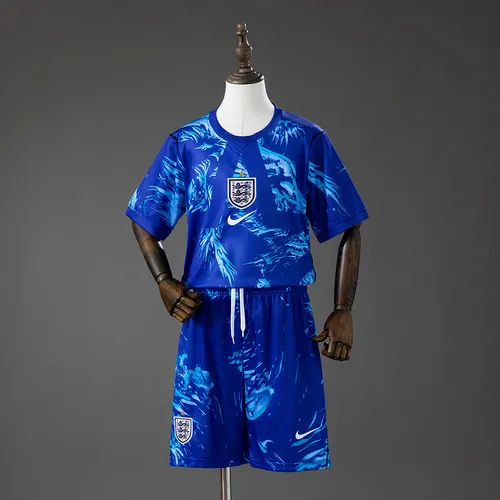 2026 England Goalkeeper -Blue Jersey  Kids Size — view 1