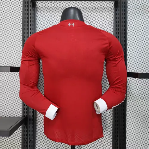 2025/2026 Spielerversion Liverpool Heim Langarm Fußballtrikot   — view 2