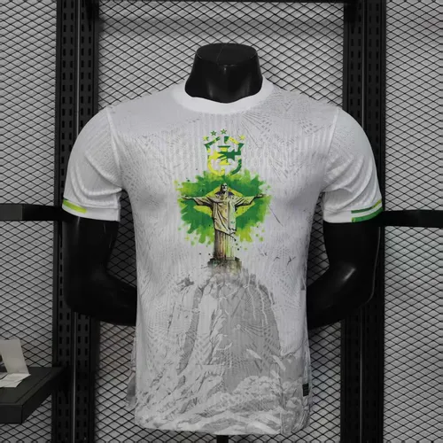 2025/2026 Spielerversion Brasilien Jesus Sonderedition Weiß Fußballtrikot 