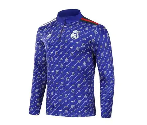 2024/2025 Real Madrid Púrpura Real Conjunto de Entrenamiento de Media Cremallera Camiseta de Fútbol  — view 3