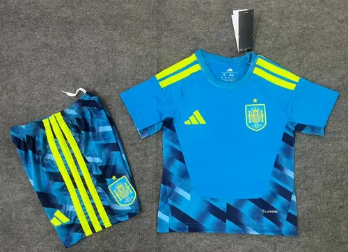 2026 Spain National Team Goalkeeper Football Jersey  Kids Size