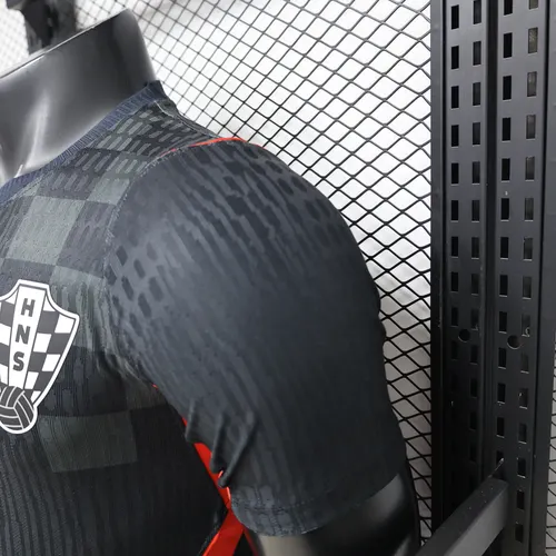 2026 Spielerversion Kroatien Nationalmannschaft Sonderedition Schwarz Fußballtrikot   — view 8