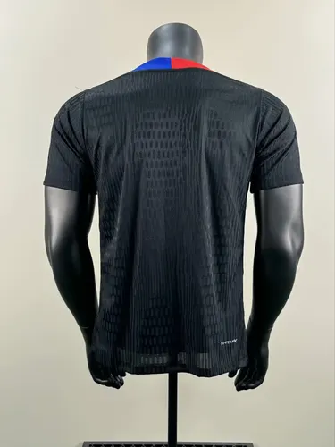 2025/2026 Versão Jogador Camisa de Futebol Treino Preta Barcelona  — view 2