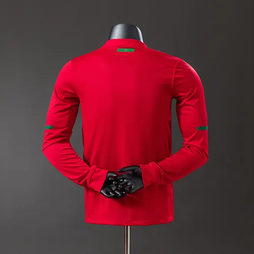 2010 Retro Player Version Portugal Home Long Sleeve Jersey  — view 2