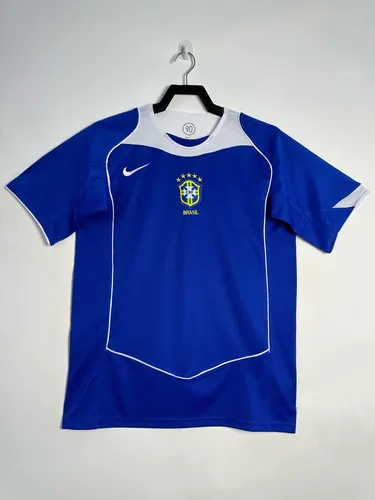 2004 Retro Brasilien Auswärts Fußballtrikot  — view 1