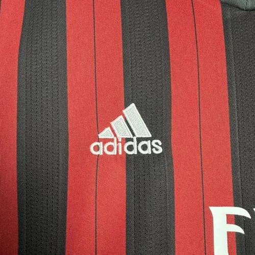 2013/2014 Retro Long Sleeve AC Milan Home Football Shirt  — view 5