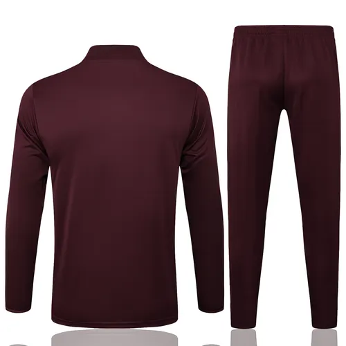 2025/2026 Chándal de Entrenamiento Media Cremallera Bayern Munich Rojo Oscuro Estilo Retro Camiseta de Fútbol  Set — view 2