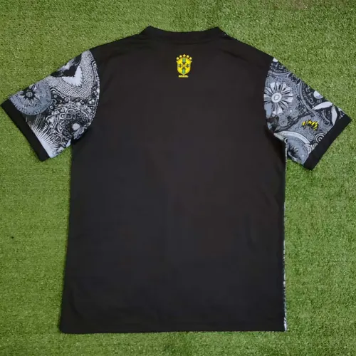 2024 Brasilien Special Edition Jesus Schwarz Grau Fußballtrikot — view 8