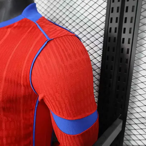 2025/2026 Long Sleeve Player Version Paris Saint-Germain Third away Red Football Shirt  — view 7