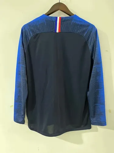2018 Retro Long Sleeve France Home Football Shirt  — view 2