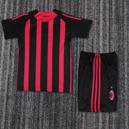 2008-2009 Retro AC Mailand Heim Fußballtrikot  Kindergröße — view 2