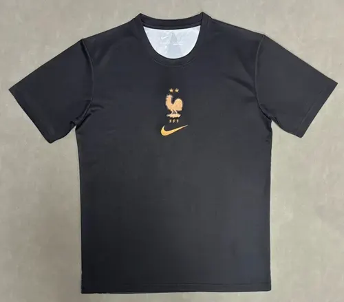 2026 Frankreich Torwart Schwarz Fußballtrikot  
