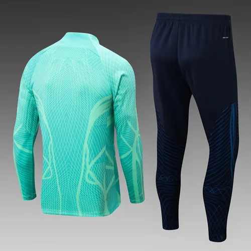 2022 Brazil Half-Pull Training Suit Light Green Football Shirt  Set — view 2
