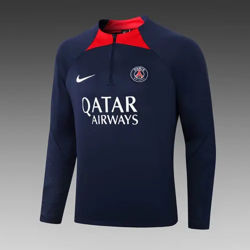 2022/2023 Psg Paris Saint-Germain Halb-Reißverschluss Trainingsanzug Königsblau Set — view 3