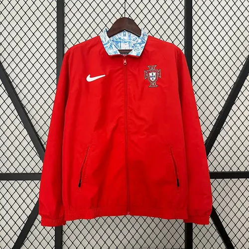 2024 Portugal Reversible Windbreaker (red-white)Soccer Jersey  — view 3