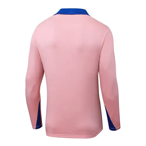 2025/2026 Frankreich Half-Pull Trainingsanzug pinkes Fußballtrikot  Set — view 4