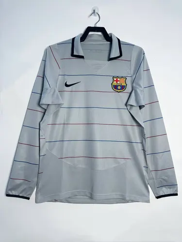 2003/2004 Retro Barcelona Langarm Auswärts Fußballtrikot 