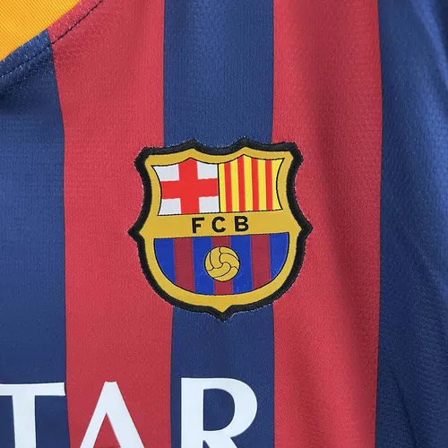 Camisa de Futebol Retrô Barcelona Casa 2013/2014  — view 6